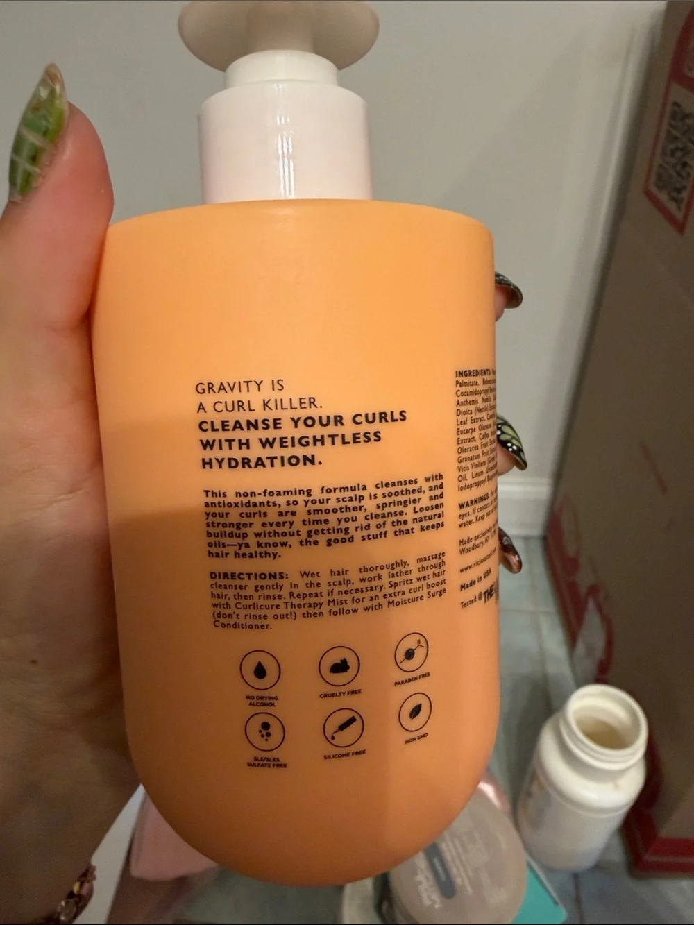 Non-Foaming Curl Cleanse Shampoo - Peach